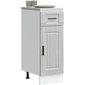 Meuble de cuisine gris Sonoma en bois composite avec pieds reglables, tiroir spacieux et porte pratique pour salon et salle a manger