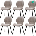 Ensemble de six chaises de cuisine et salle a manger avec dossier confortable, design pratique pour interieur